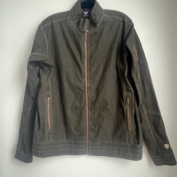 EUC Men's XL KUHL Jacket, Dark Brown/green - Picture 3 of 9